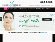 Tablet Screenshot of bowesdermatology.com